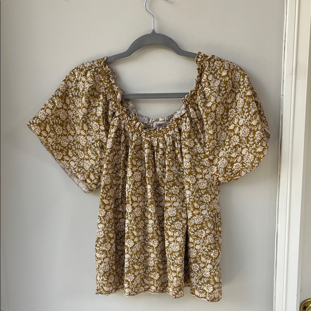 FAHERTY Annabelle Top in Golden Theodora Floral - Picture 2 of 6